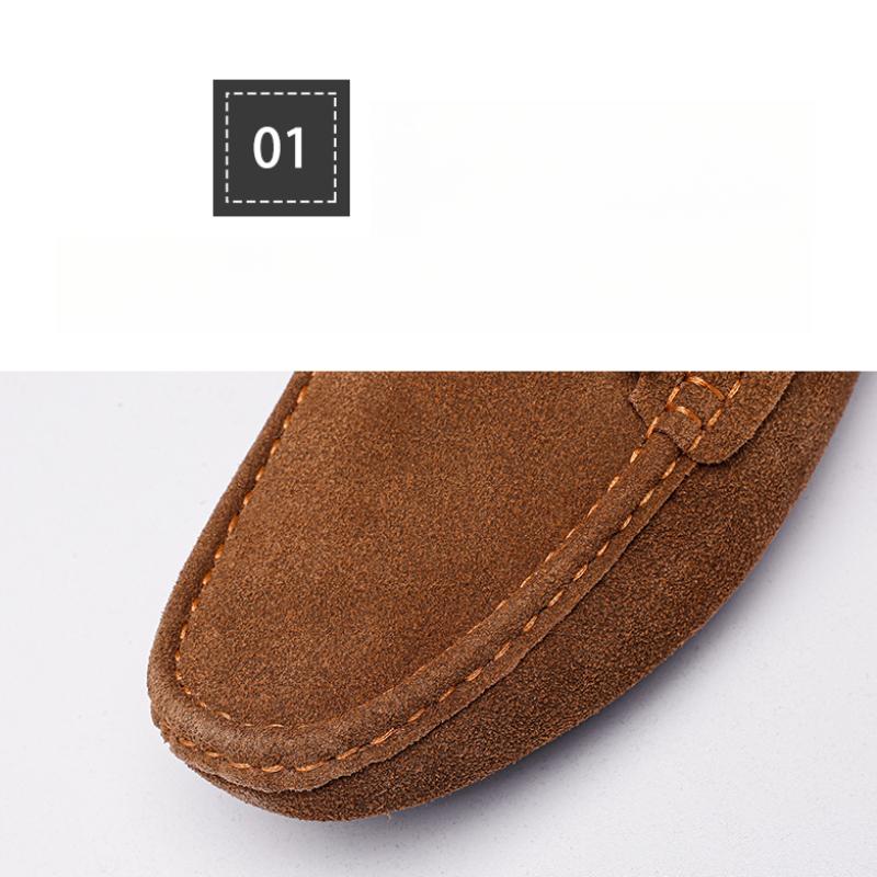 Sapatos masculinos de couro sem cadarço, leves, casuais, mocassins, clássicos, confortáveis, para dirigir, mocassins masculinos