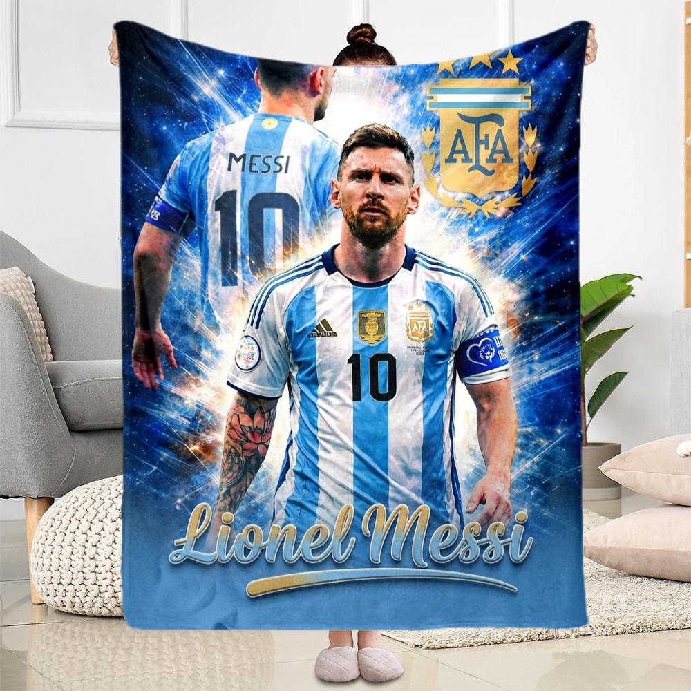 Lionel Messi Soccer Legend Lionel Messi Customize Your Name Blanket Lightweight Personalized Blanket Ultrasoft Suitable For Couch Bed Livingroom Sofa