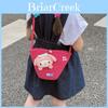 Adorable Korean Style Cartoon Woven Children's Bag With Bowknot And Floral Design