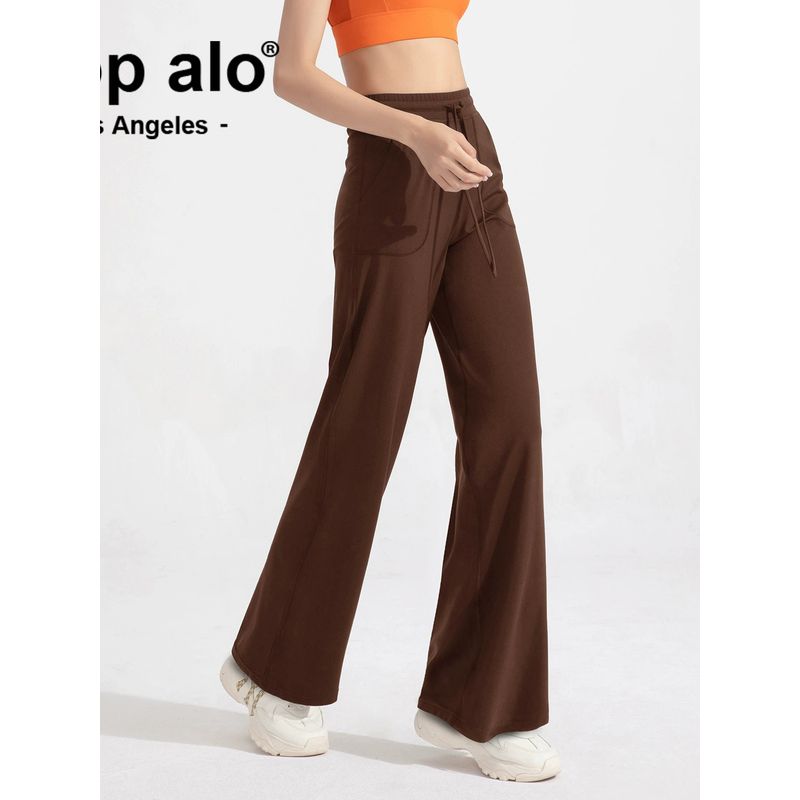 Ola Breeze Antibacterial Straight-leg Loose Pants Female High Waist Loose Leisure Slimming Pants Fitness Yoga Pants Cool Feeling