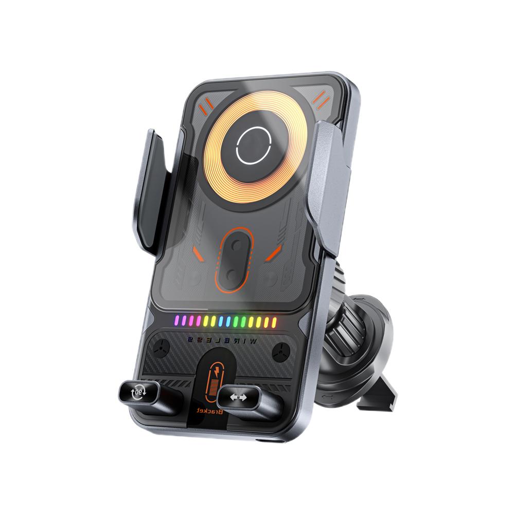 Car Wireless Charger Magnetic Auto Car Holder Phone Mount For Samsung Infrared Induction 15W Fast Charging Station