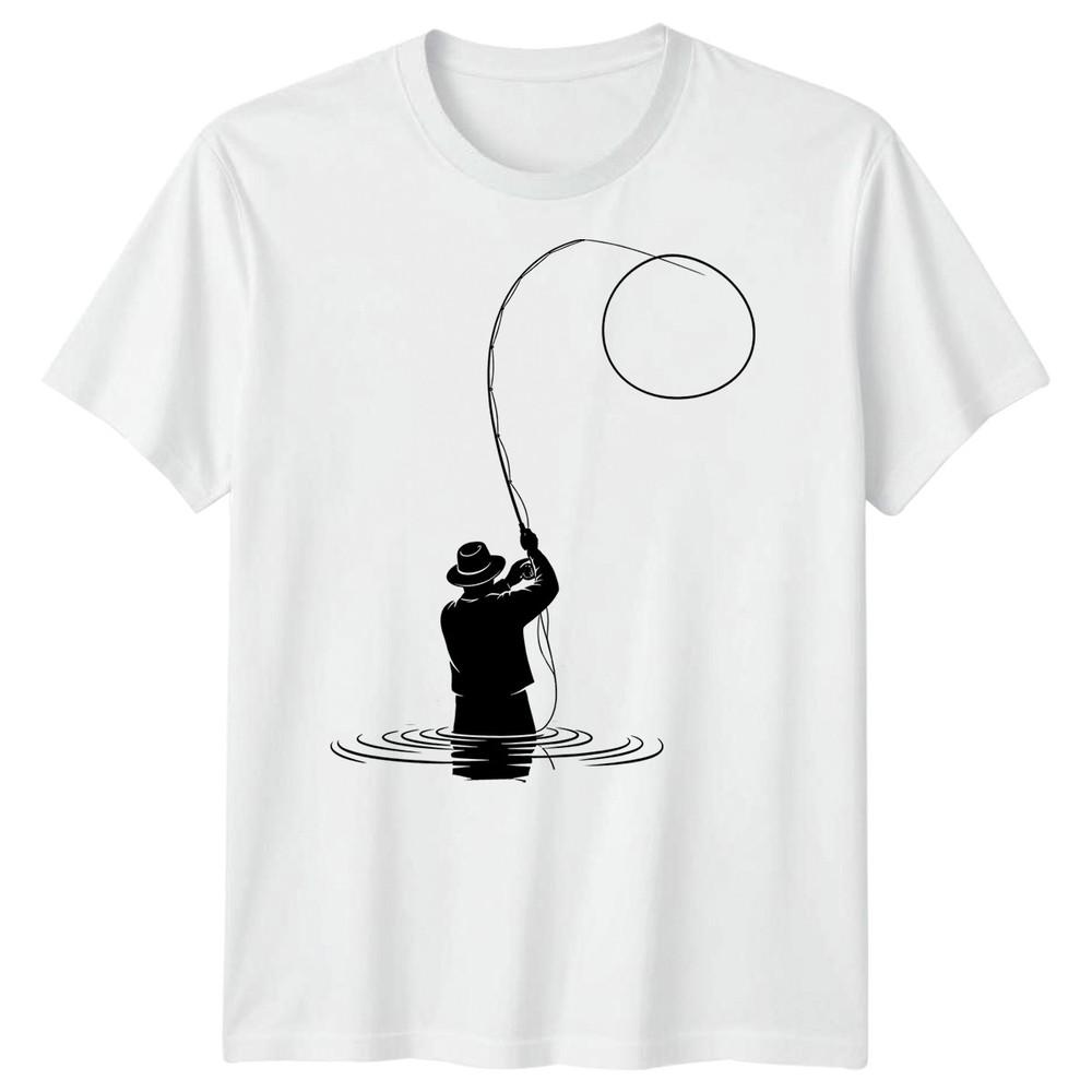 Fishing Fly Fishing Unisexs TShirt Angler Outdoor Hobby Tee