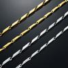 2.5mm/3mm Stainless Steel Bar Link Bamboo Chain High Quality Gold/Copper Color Necklace Choker for Women Men Jewelry Accessory