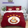 Galatasaray S.K Pattern Bedding,Quilt Set Quilt Cover Pillowcase Home Birthday Gift (1 * duvet cover + 2 * pillowcase, without core)