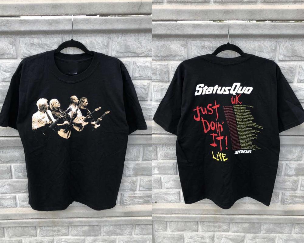 

Двусторонняя хлопковая футболка для взрослых полного размера Status Quo Tour DI1151 Унисекс XL