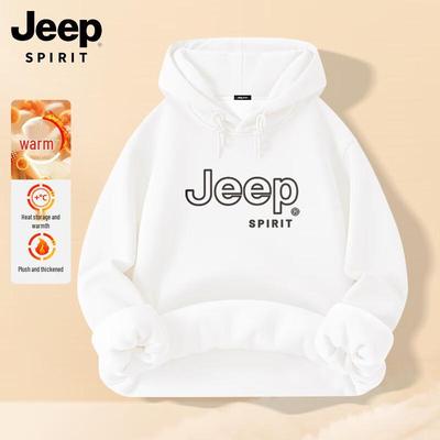 JEEP SPIRIT Men's Fleece-Lined Hooded Sweatshirt