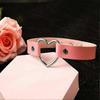 Vintage Love Heart Pu Leather Choker Necklace Goth Choker Collar For Women