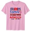 Friends Family Freedom America USA Patriotism Fourth of July Unisex Unisex Graphic