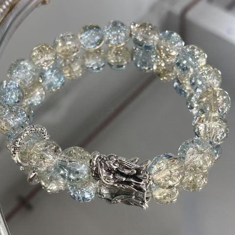 

Pop three-color glazed dragon winter atmosphere bracelet niche design court light luxury temperament cool sense hand jewelry gift
