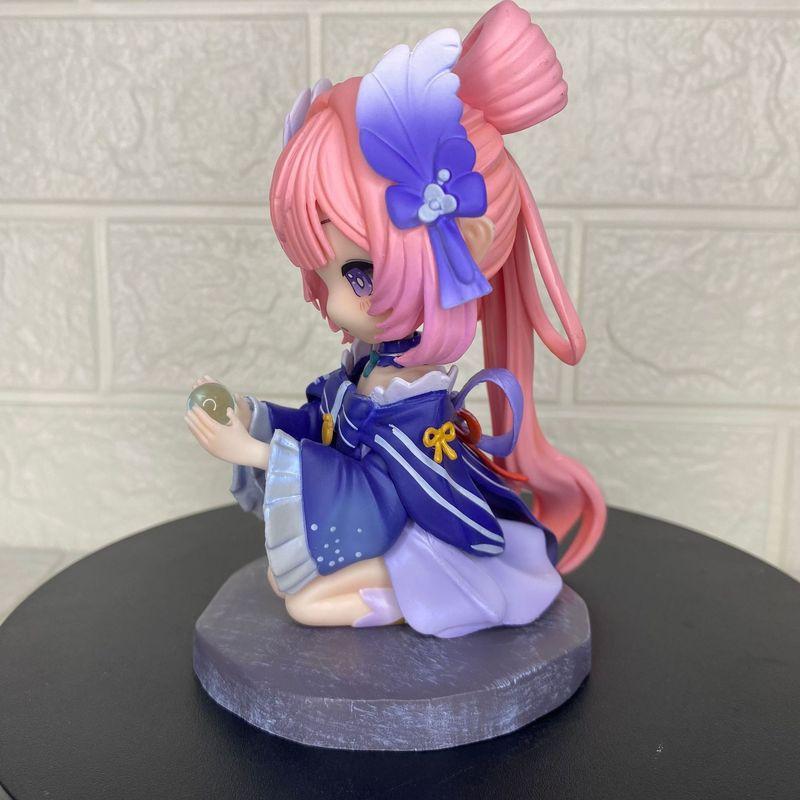Sangonomiya Kokomi Chibi Anime Figurine Fully Painted Sitting Cute Girl Limited Edition With Color Box For Anime Collection Fans