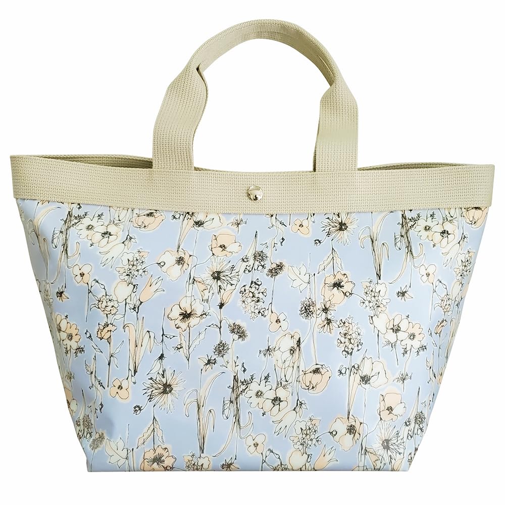 Large Tote Perfect for and Lightweight and with a Stylish and Cute LC Floral Made in Sugar Flower Blue [Cyalel Yahata] Women's Bag, Commuting, School,