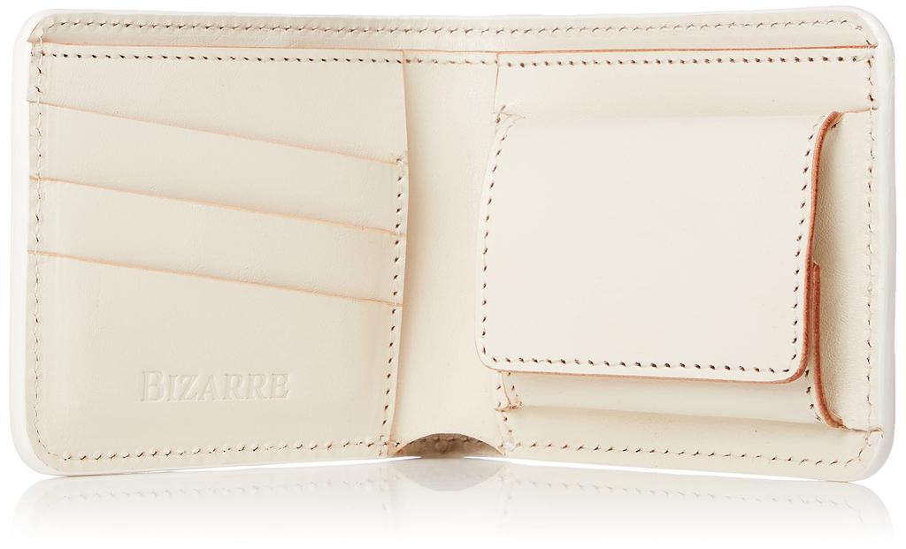 Bizarre Carved Leather Bifold Short Wallet LWG030WT White