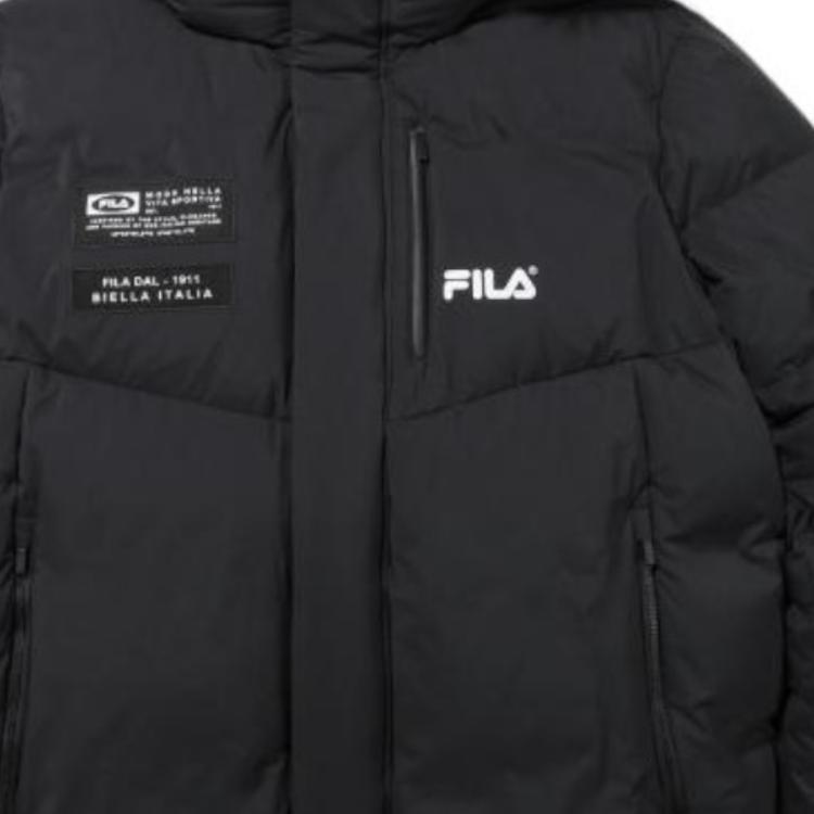 FILA Down Jackets Men's Black Hooded Moderate Other FS2DJD4201M-BLK