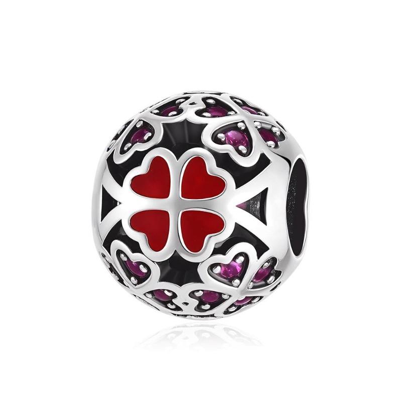 New Copper Red Valentine'S Day Series Love Lantern Apple Diy Charm Bead Jewelry Suitable For Bracelet Women'S Love Gift