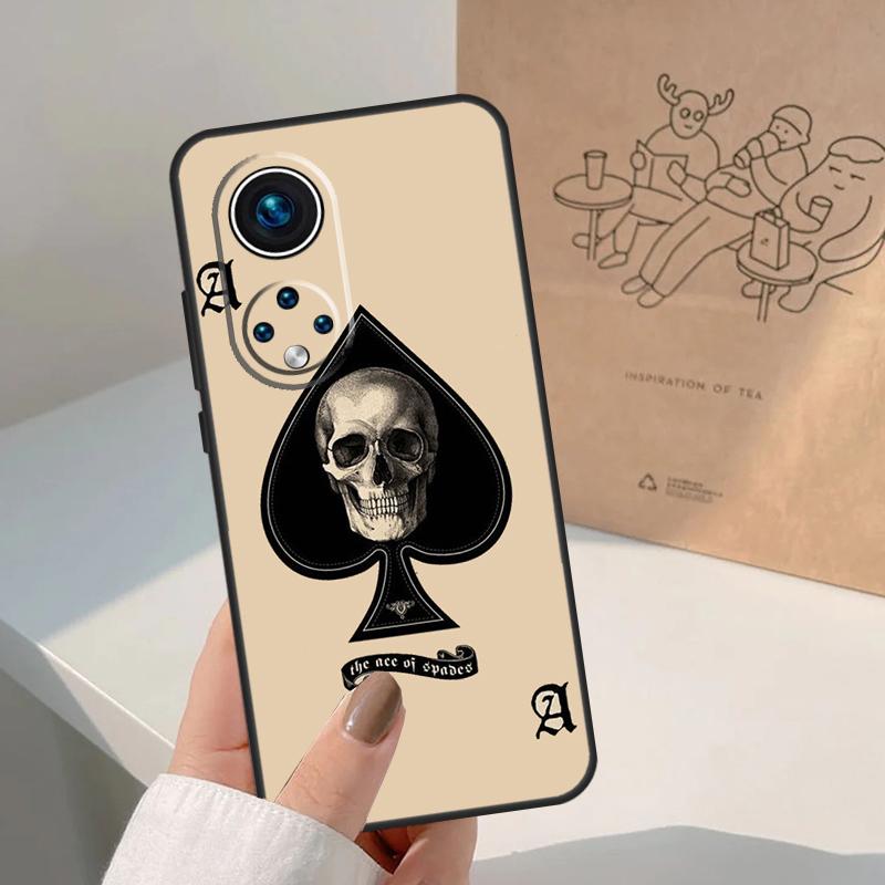 Ace of Spades Poker For Honor Magic 8 5 6 7 Pro Case For Honor 400 200 Lite 50 70 90 X8c X8b X9a X9b X9c X9d Win
