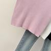 Chinese Style Button Up Stand Up Collar Knitted Sweater Women Spring Summer Tight Fitting Inner Layer Bottom Layer Temperament Short Sleeved Top