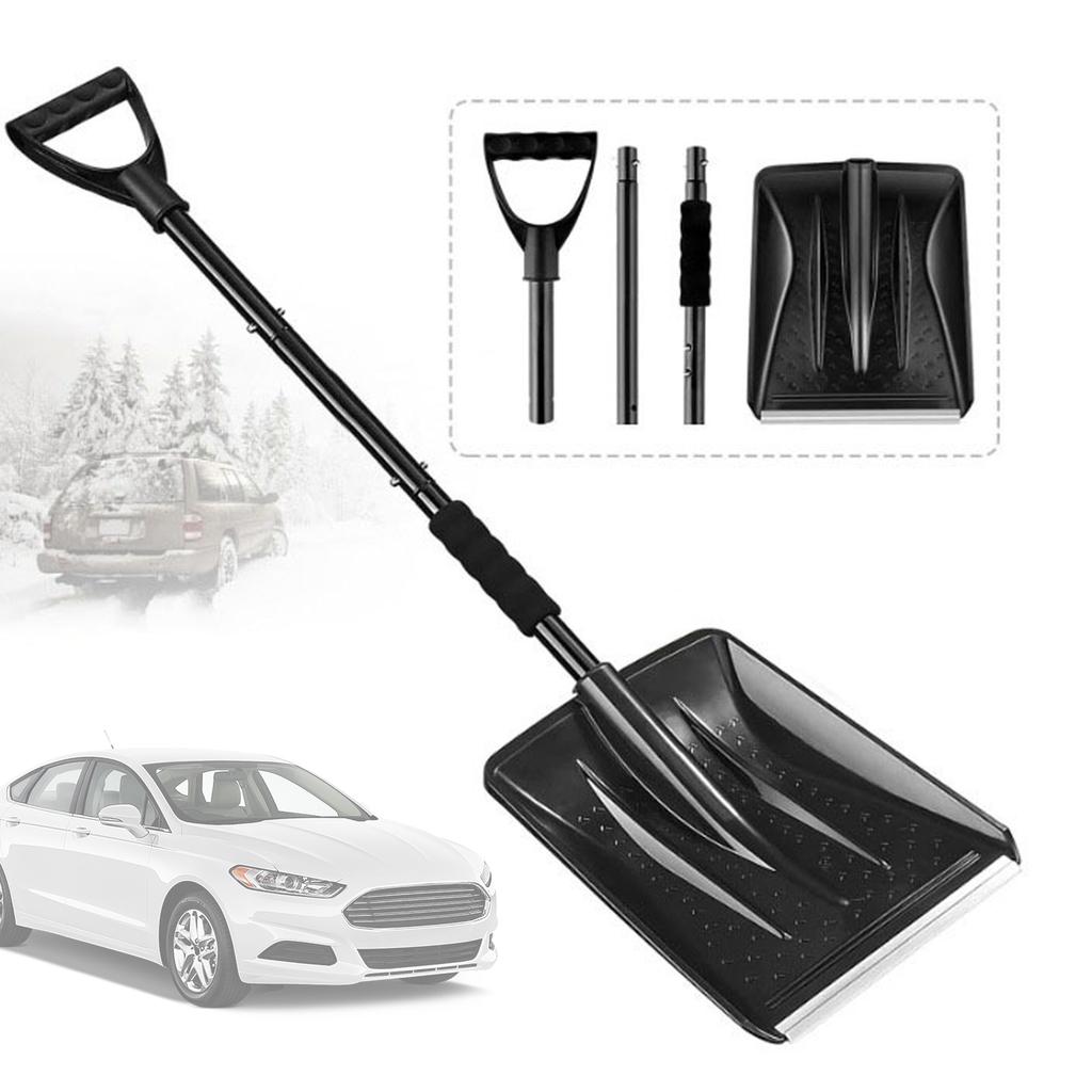 Adjustable Car Snow Shovel Large Capacity Portable Survival Shovel Lightweight Telescopic Ice Shovel for Home Garden Camping