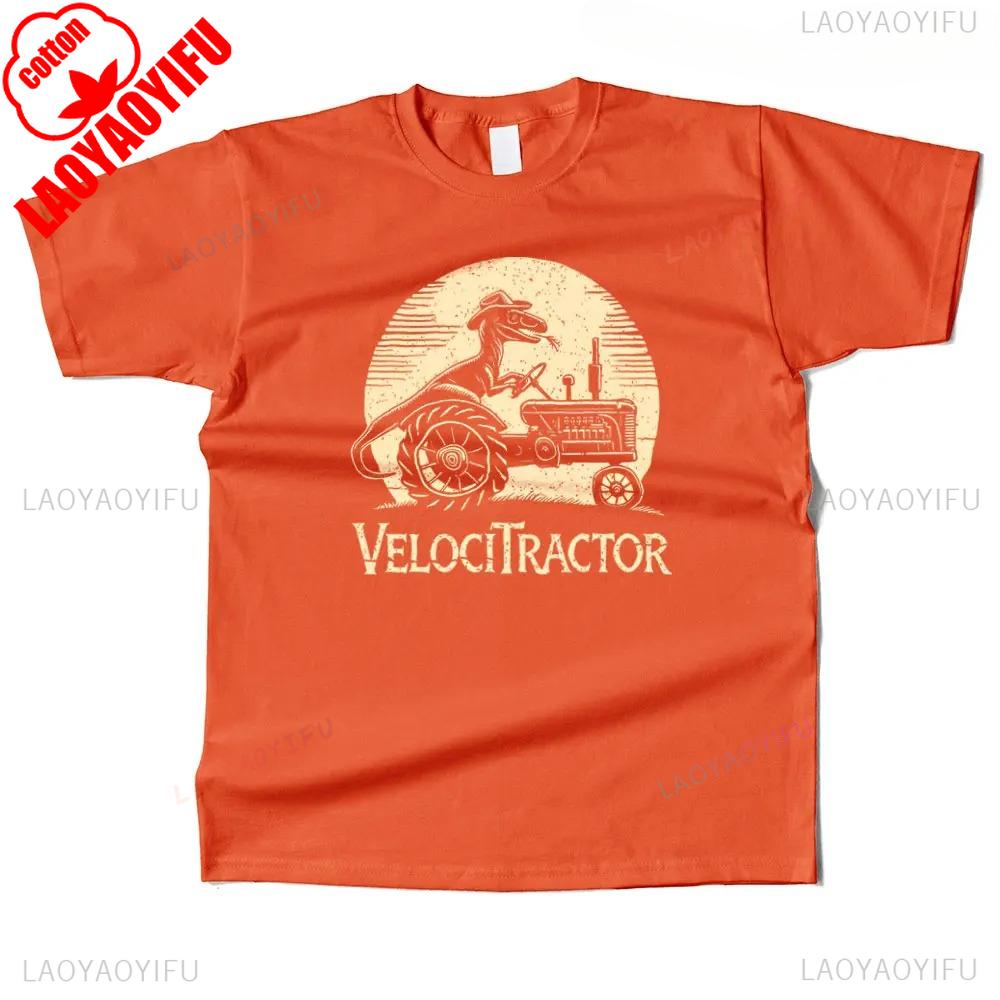 Pánské bavlněné grafické tričko VelociTractor Street Casual Style Tričko pro muže a ženy Grafická trička Streetwear Letní trička Topy