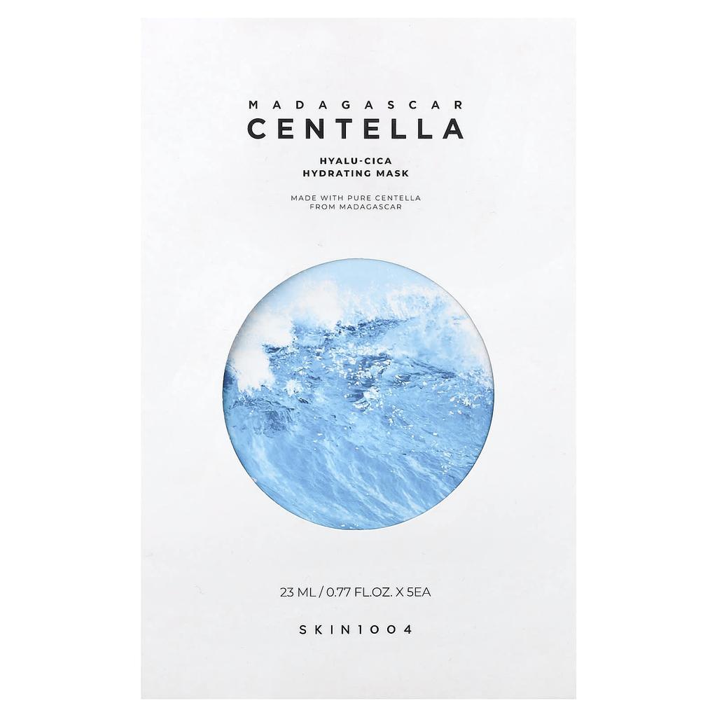 SKIN1004, Madagascar Centella, Hyalu-Cica Hydrating Beauty Mask, 5 Sheets, 23ml (0.77 fl oz) each