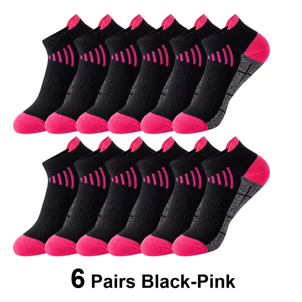 Chaussettes de sport basses noires pour femmes pour la course à pied, le cyclisme et le basketball