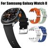 Silicone+Leather Hybrid Band For Samsung Galaxy Watch 8 Classic 46mm Sports Strap For Watch 8 44mm 40mm Bracelet Watchbands