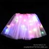 Children's Glow Angel Costume: Girl's Gauze Skirt with Flashing Wings and 20-Light Butterfly Design, 3-Piece Set.