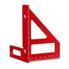 Multi Angle Measuring Triangle Ruler 45 90 Degree Angle Gauge Woodworking Line Drawing Miter Scriber Red Mm Scale