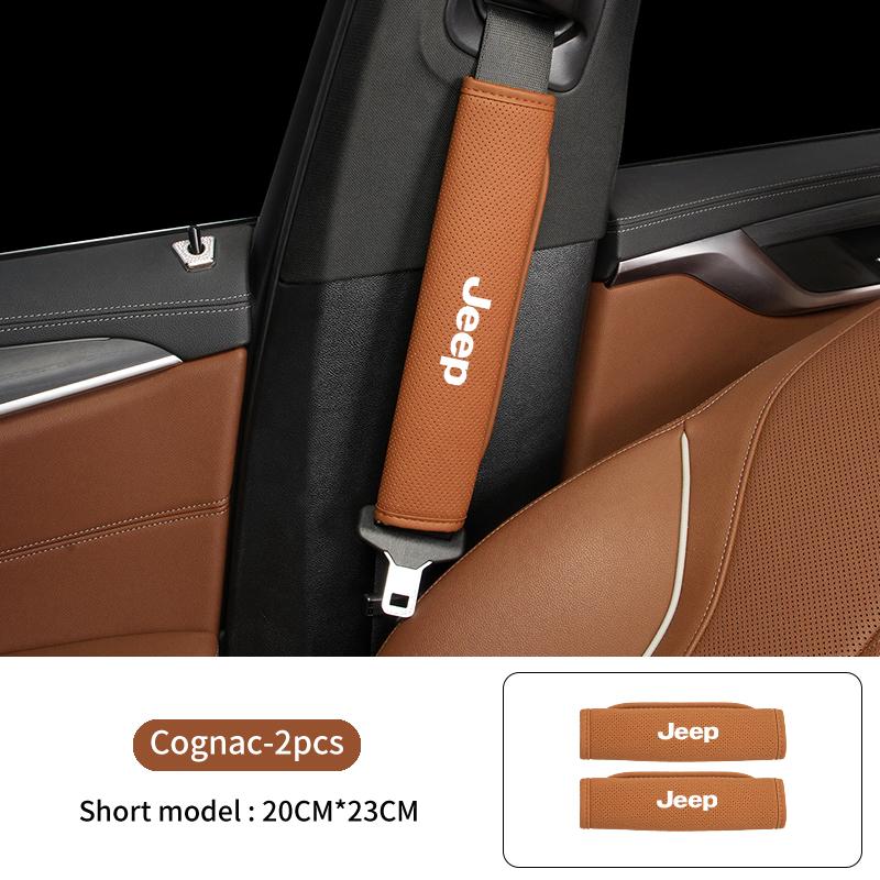 Breathable Car Seat Belt Padding Pad Interior Accessories For Jeep Wrangler Renegade Compass Grand Cherokee JK Patriot Liberty