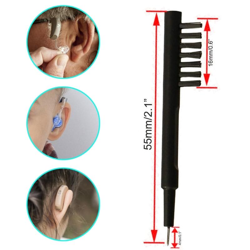 9Pieces Hearing Aids Cleaning Kit for Earbud Headphones Daily Earwax and Dust Removal with Case and Multifunction Brush