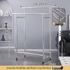 Mobile Stainless Steel Clothes Drying Rack, Multi-Pole & Layer, Quilt/Bedding Friendly, Indoor/Outdoor, Includes Shoe Rack