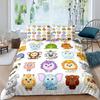 Kids Cartoon Animal Zebra Giraffe Fox Kangaroo King Queen Duvet Cover Boy Girl Rabbit Wildlife Bedding Set Polyester Quilt Cover