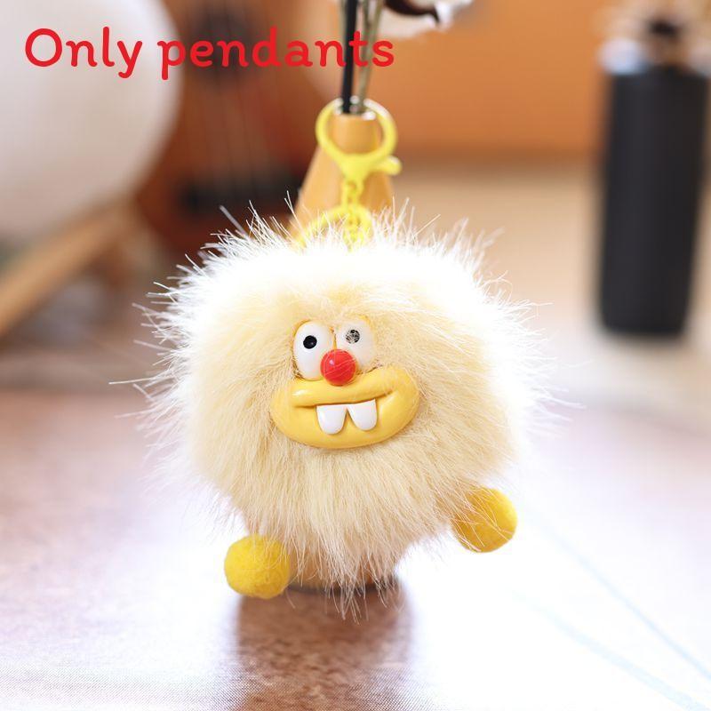 Coal Cute Little Ball Pendant With Bucktooth And Bow Design For Kids Teen And