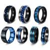 Customizable Men's Rotatable Hip Hop Punk Ring - Stainless and Titanium Steel Jewelry Set with High-End Feel