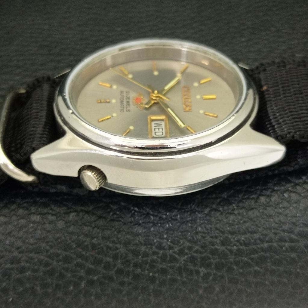 Citizen AUTOMATISK VINTAGE 8200 JAPAN HERREKLOKKE MED ORIGINAL SKIVE a702154-5 R208-a702154