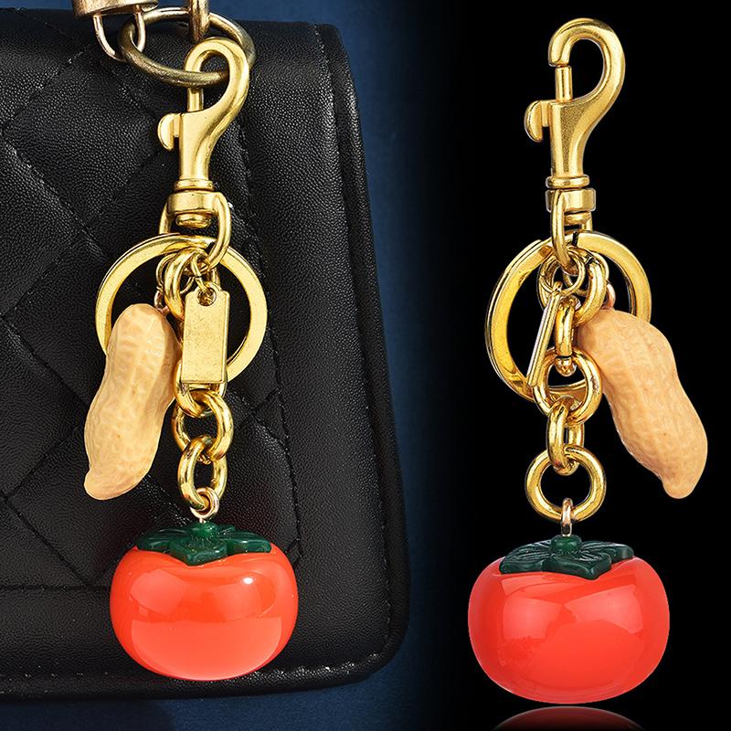 Cute Keychain For Women For Bag,Keychain For Bag Charms,Persimmon Keychains For Women Bags Or Purses