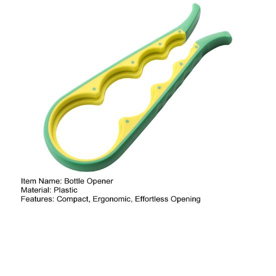 4-in-1 Jar Opener with Non-Slip Silicone Grip Multi-Function Bottle Can Lid Remover for Kitchen Ergonomic Rust-Proof Essential Tool for Arthritis