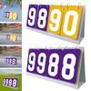 Sports Scoreboard 4 Digits Flip Score Keeper Table Score Flipper for Volleyball Team Games Competition Basketball Coaches
