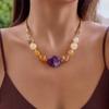 Irregular Acrylic Necklace Handmade Irregular Necklace Charms Geometry Necklace  Women
