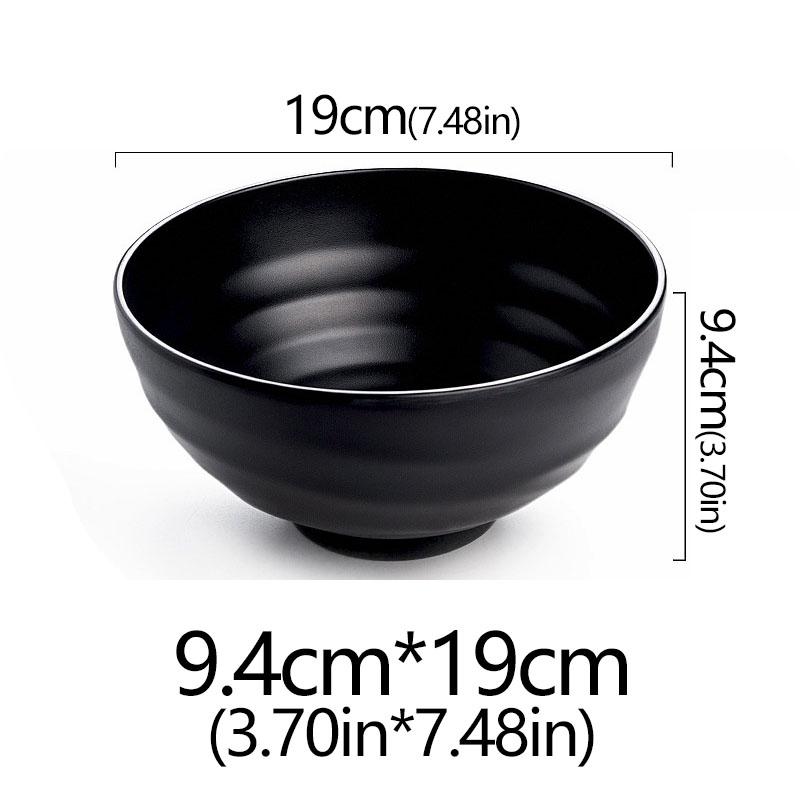 Frosted Melamine Ramen Bowl Imitation Porcelain Large Noodle High Temperature Resistance Bowl Salad Soup Bowl Fast FoodTableware