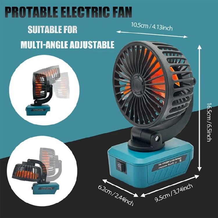 MultiPurpose Foldable Cooling Fan Compatible for 18V BL1820,BL1815 Battery Perfect For Indoor And Outdoor Activity