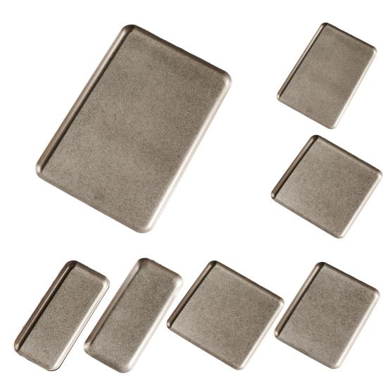 Vintage čtvercový talíř na jídlo Nerezová servírovací mísa na steaky, dezerty, dorty Podnos do myčky nádobí Stolní nádobí pro domácí použití a restaurace