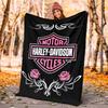 Vintage Motorcycle Flannel Blanket Soft All-Season Throw, Design for Camping, Car Travel, Hiking Sofa, Bed, Office Perfect Gift for Parties