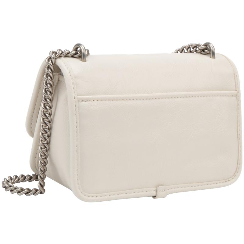 Calvin Klein Elegant Commuter Flap Chain Crossbody Small Square Bag Women Shoulder Bag Milk-White 4K3085G-67U