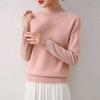 Women's Autumn/Winter Wool Sweater - Half-High Round Neck, Warm Knit Pullover, Ideal Base Layer