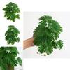 Monstera Deliciosa Fake Plant With Realistic Leaves And Wooden Support For Interior Decor And Studio Setup