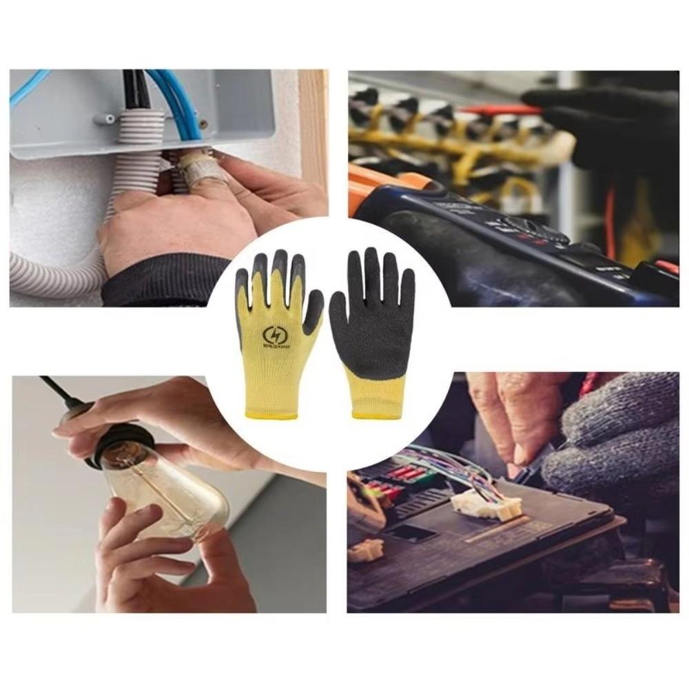 400V Insulating Gloves Flexible Rubber Gloves Mittens Electrician Work Gloves Security Protection