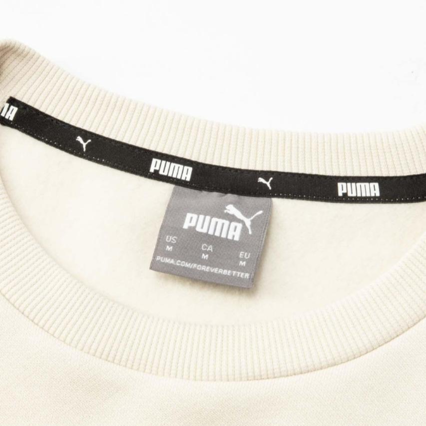 New PUMA ESS CREW SWEAT FL Sweatshirt Men's Snow White 847460-87