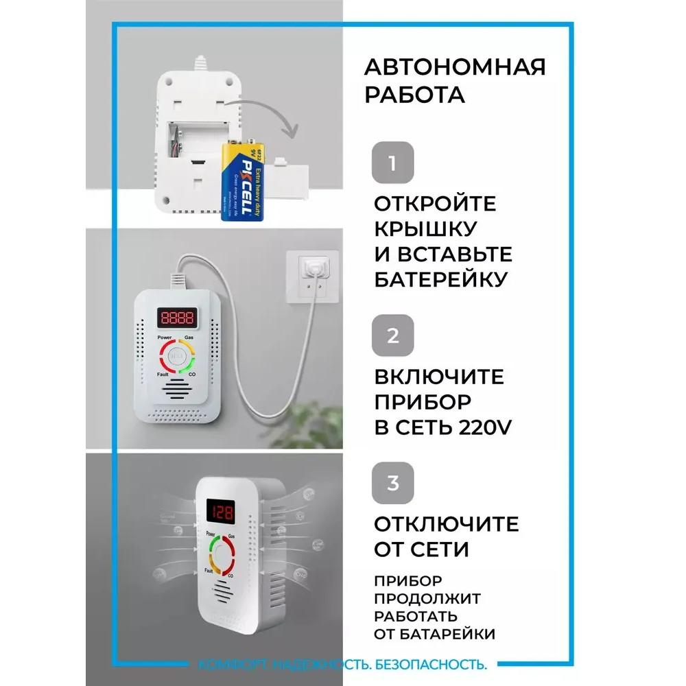 Gas, carbon and natural gas leak detector