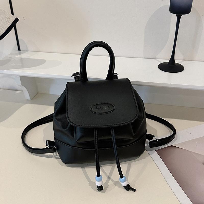 

Vintage college style backpack new trend contrasting color backpack versatile casual portable shoulder чорний