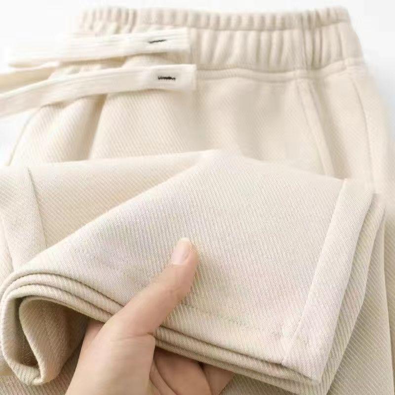 300g Schwere Dunkelgraue Unisex Gerade Bein Twill Jogginghose - Lässig, Vielseitig für Frühling und Herbst